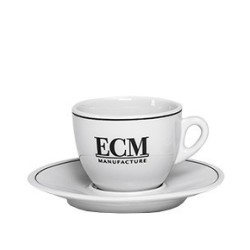 tazas ecm cappuccino – set de 6 tazas con platillos para cappuccino