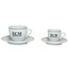 tazas ecm cappuccino – set de 6 tazas con platillos para cappuccino