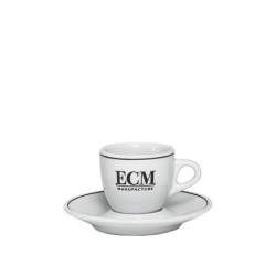 tazas ecm espresso – set de 6 tazas con platillos para espresso