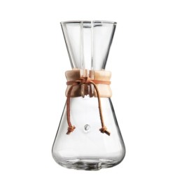 chemex 3 tazas – cafetera de vidrio para preparar café filtrado