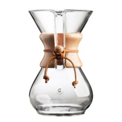 chemex 6 tazas – cafetera clásica de vidrio para 6 tazas de café