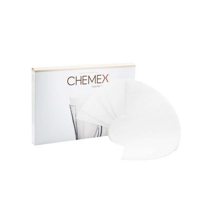 filtros de papel chemex – paquete de 100 filtros para cafetera chemex