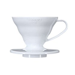 dripper hario v60 01 blanco – dripper plástico para café filtrado