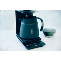 servidor hario v60 negro – jarra acero inoxidable, mantiene el calor