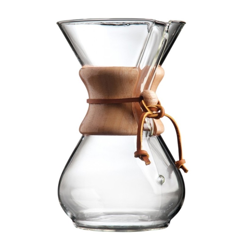 chemex 6 tazas – cafetera clásica de vidrio para 6 tazas de café