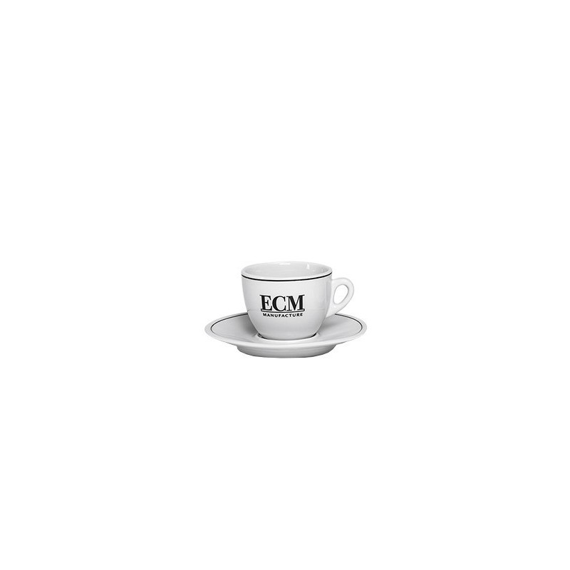 tazas ecm cappuccino – set de 6 tazas con platillos para cappuccino