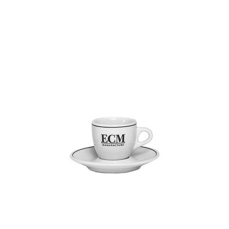 tazas ecm espresso – set de 6 tazas con platillos para espresso