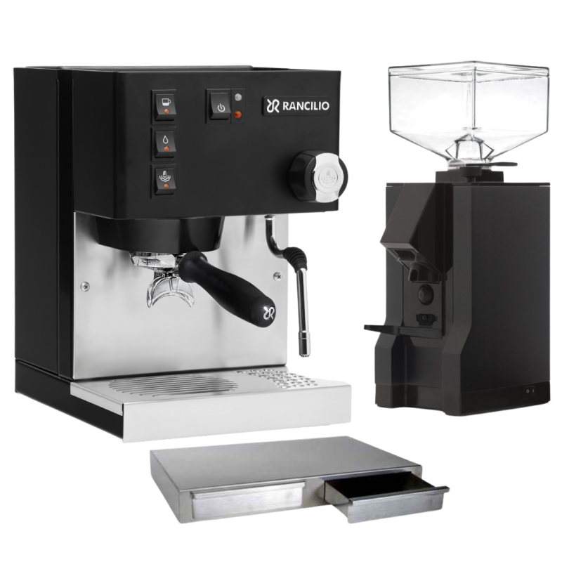 RANCILIO SILVIA Negra + EUREKA MIGNON MANUALE + BASE SET