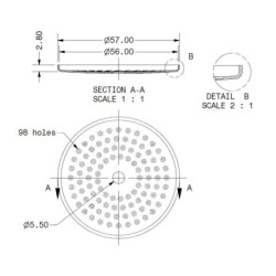 ims ducha ra 200 im – ducha de precisión para máquinas rancilio