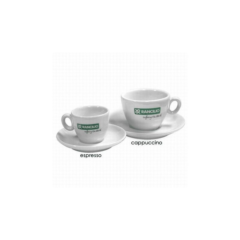 set de tazas rancilio cappuccino – elegante set para servir cappuccino