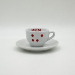 Espresso Cup Ecs "Dots" With Saucer - Set Di 6