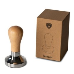 tamper ajustable eureka oak – compactador de precisión, roble 58.3 mm