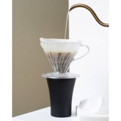 dripper hario v60 02 transparente – accesorio para café filtrado