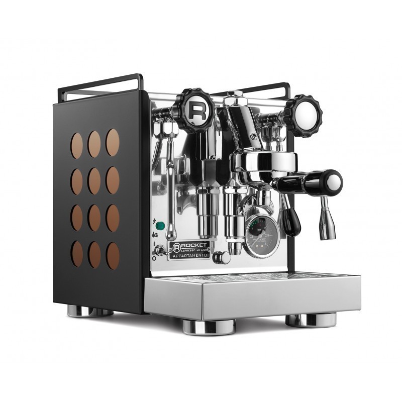 rocket appartamento serie nera máquina de café espresso compacta