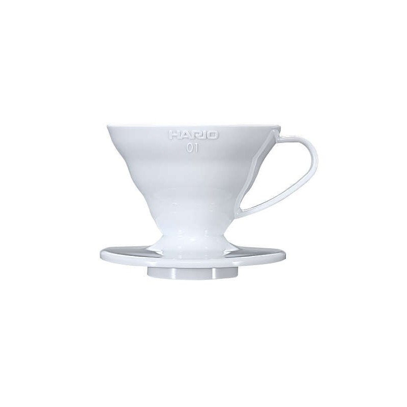 dripper hario v60 01 blanco – dripper plástico para café filtrado