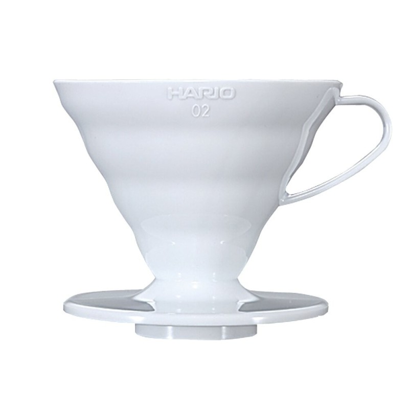 dripper hario v60 02 blanco – dripper plástico de gran capacidad