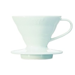 dripper hario v60 01 cerámico blanco – para café filtrado de precisión